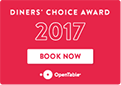 Open Table Diner's Choice Award 2017.