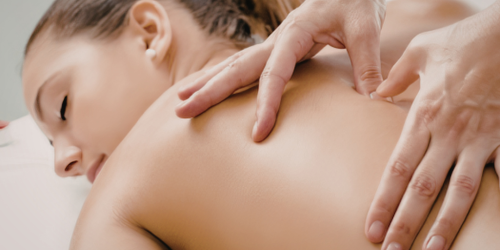 woman receiving massage